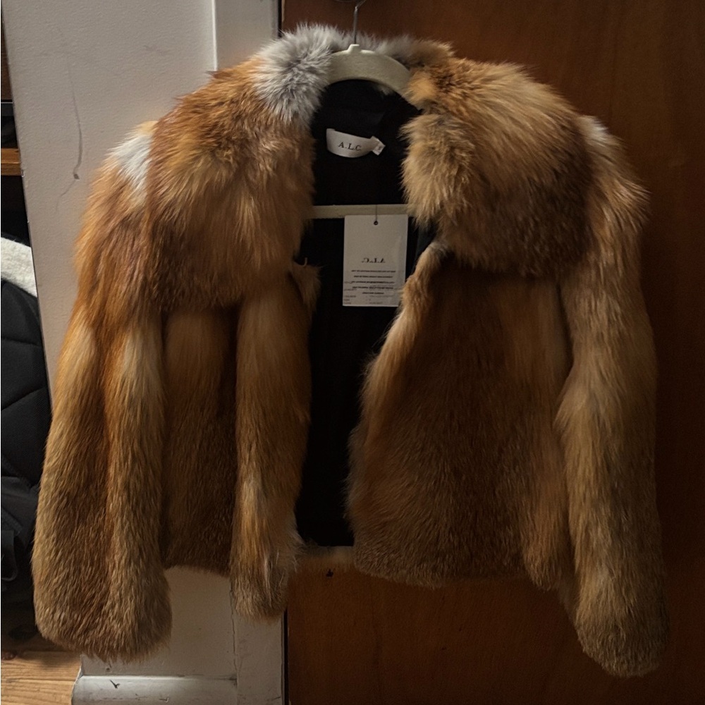 A.L.C. Brown and Cream Fur Jacket - Picture 8 of 8
